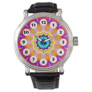 Montre 12 taches - mandala coloré 038