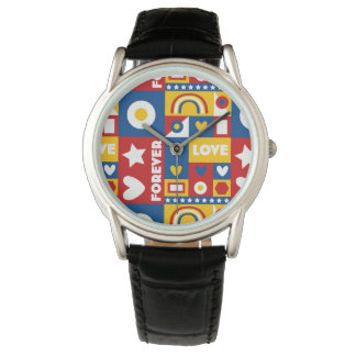 Montre 1980 Forever Love Pop Art Design Watch