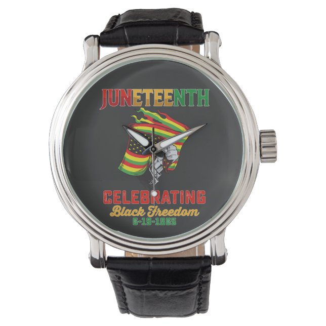 Montre 19e juin célébrant la liberté noire 6 19 1865 (devant)