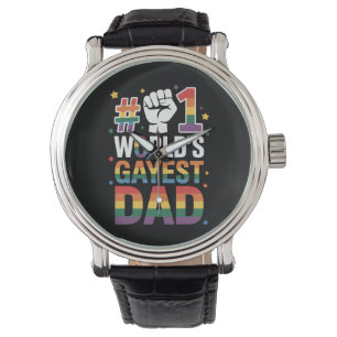 Montre #1 Le papa le plus gay du monde Fête des pères drô