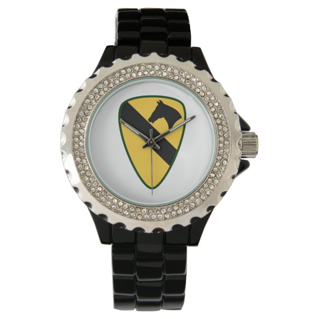 Montre 1ère visionneuse du logo de la division de cavaler (devant)