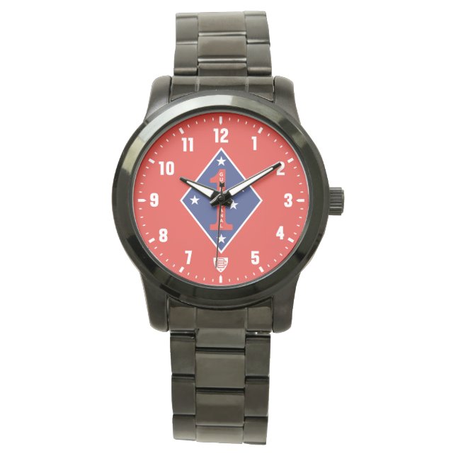 Montre 1st Marine Division Veteran RD Stainless Steel (devant)