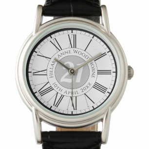 Montre 21e anniversaire commémoratif Personnalisé