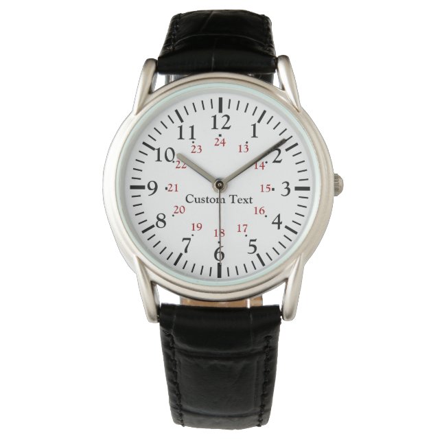 Montre 24 Heure Militaire Temps Personnalisé Regarder (devant)