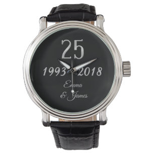 Montre 25e anniversaire du Mariage d'argent