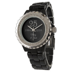 Montre 25e anniversaire du Mariage d'argent 2019