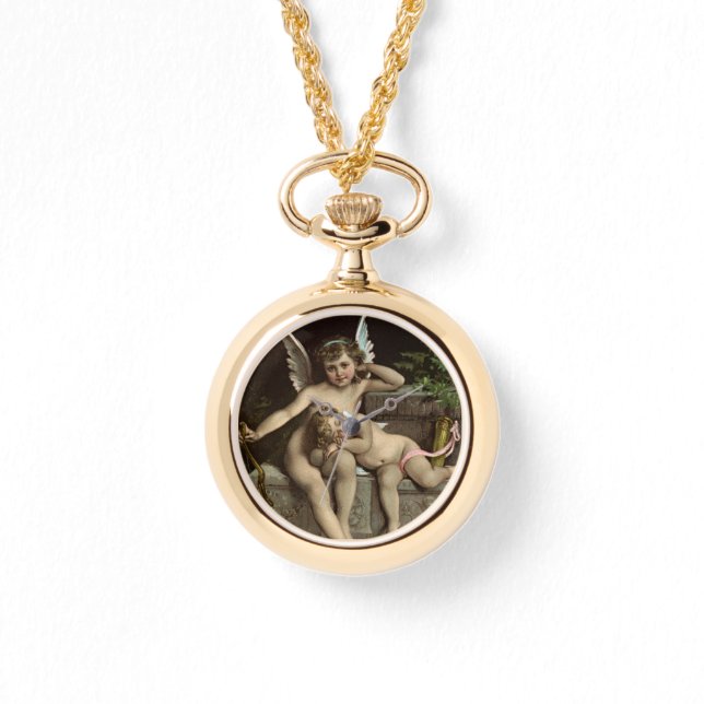 Montre 2 cupides rétro assis (Recto)