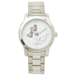Montre 30e anniversaire du mariage de ballon perle violet