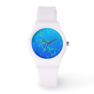 Montre 3 tortues hawaïennes de Honu teintes par cravate
