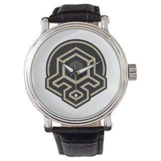 Montre 3D Symmetrical Advanced Art Men's Leather Strap