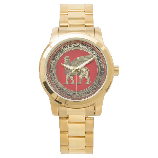 Montre [400] Lion ailé assyrien - Lamassu d'or (devant)