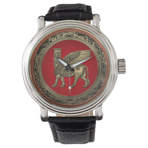 Montre [400] Taureau ailé assyrien - Lamassu d'or