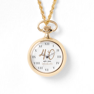 Montre 40e anniversaire pour son quarante Gold Girly Eleg