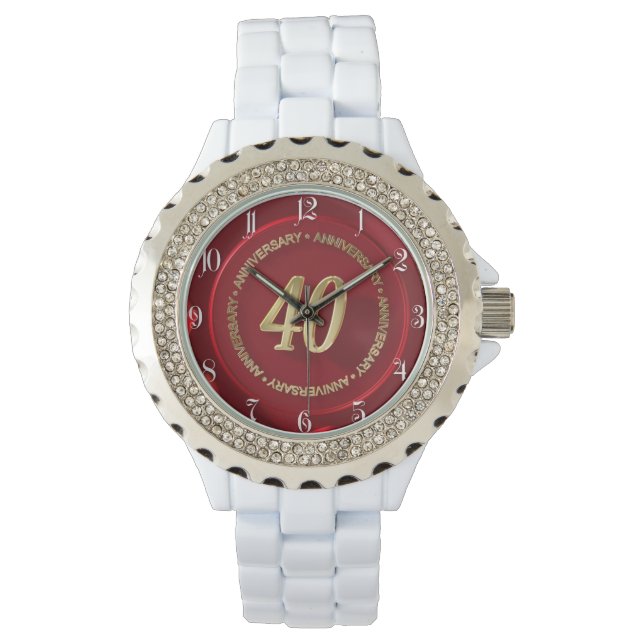 Montre 40e anniversaire sceau de cire rouge (devant)