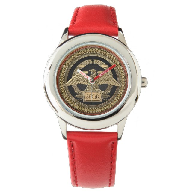 Montre [500] Aigle impérial romain d'or sur médaillon d'o (devant)