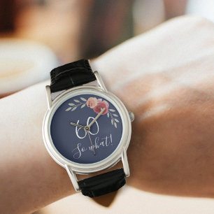 Montre 60 alors quelle aquarelle Rose Floral 60e annivers