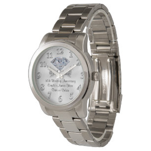 Montre 60e anniversaire de Mariage Cadeaux pour son tradi