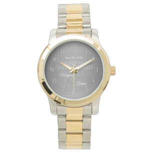 Montre 60e Mariage diamant Annivsersary Personnalisé