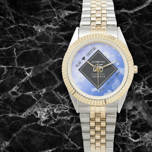 Montre 65e anniversaire de l'élégant Mariage Blue Sapphir