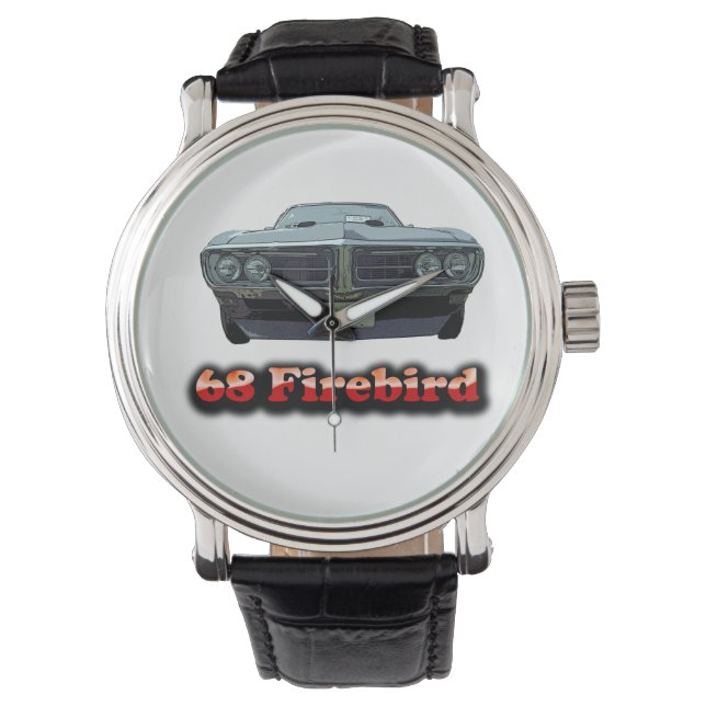Montre 68 Firebird Vintage Leather Strap Watch (devant)