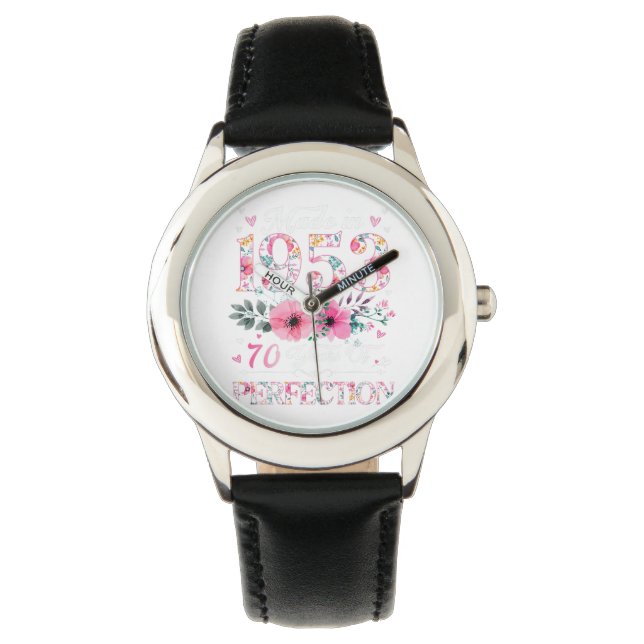 Montre 70 Ans Fabriqué En 1953 Floral 70e Anniversaire Ca (devant)