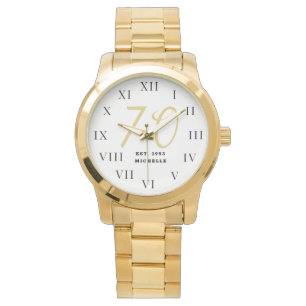 Montre 70e anniversaire Soixante-dix Noir Vintage Funny G
