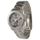 Montre à camouflage avec bois de cerf et initiale