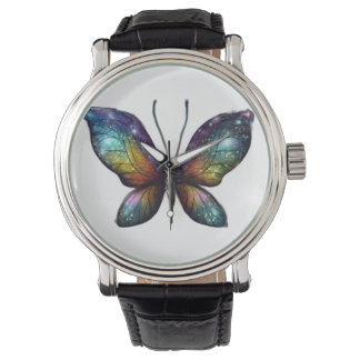 Montre A colorful butterfly with galaxy-like wings is dep