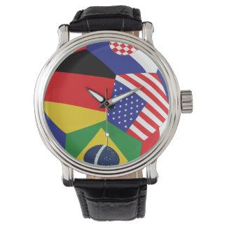 Montre à drapeau de la Coupe du monde de football 