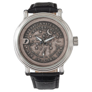 Montre à face d'horloge Fleur De Lid