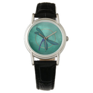 Montre à libellules bleues