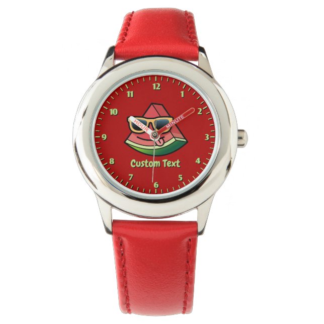 Montre à poignet de dessin de pastèque (devant)