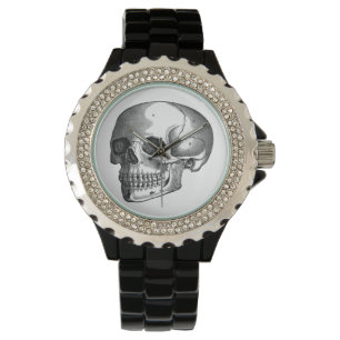 Montre à poignet vintage pour femmes Rhinestone Bl