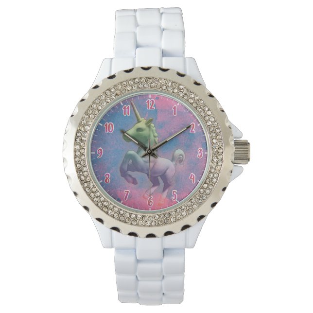 Montre À Poignets Unicorne (Rose) (devant)