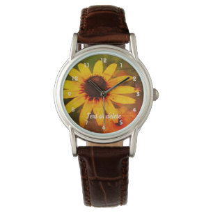 Montre Abee Sur Black Eyed Susan Flower Abstrait
