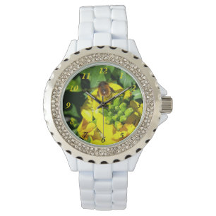 Montre Abeille sur Fleurs Jaunes