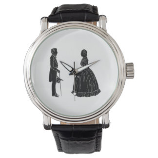 Montre abraham lincoln mary todd lincoln silhouette