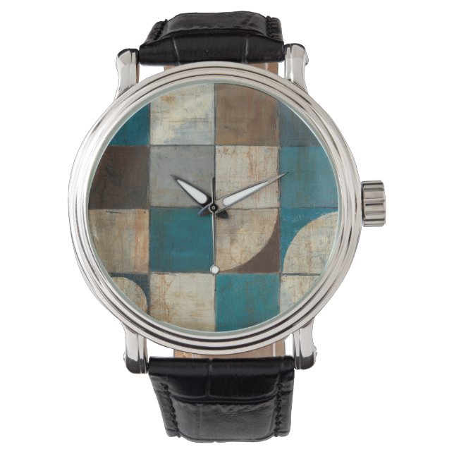 Montre Abstrait en bleu et Brown (devant)