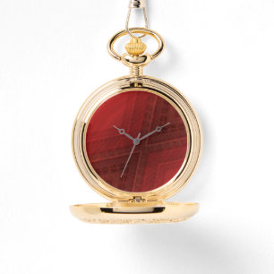 Montre Acceptation Motif de Boho Eclectique Rouge