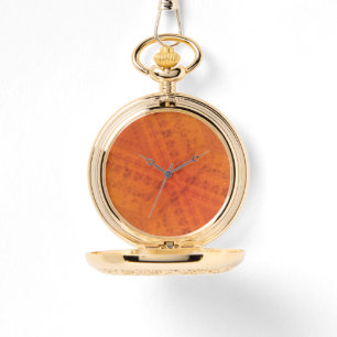 Montre Acceptation Motif de Shibori rouge orange jaune