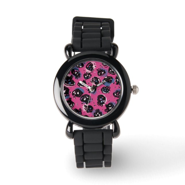 Montre Accessoires de bijoux en émon rose (Recto)