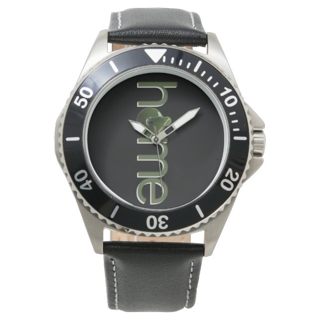 Montre Accueil, Nouvelle-Zélande Kiwi Greenstone Motif (devant)