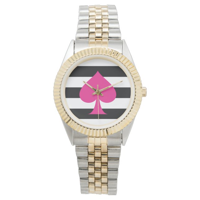 Montre Ace rose des pique (devant)