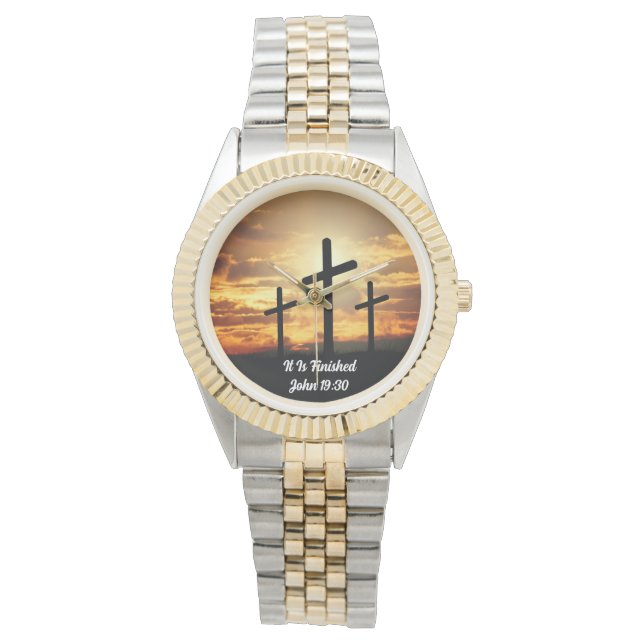 Montre Achèvement divin : 'C'Est Terminé' Femmes Regardez (devant)
