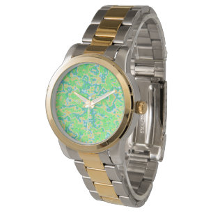 Montre Acide coloré néon Voyage Super Marbre Abstrait Art