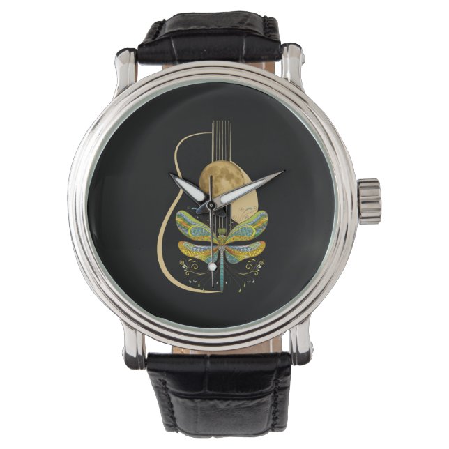 Montre Acoustic Guitar Artistic Dragonfly Music (devant)