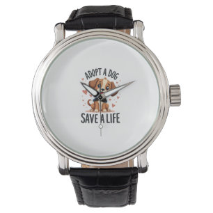 Montre Adopter un chien sauve une vie Vintage chiot migno
