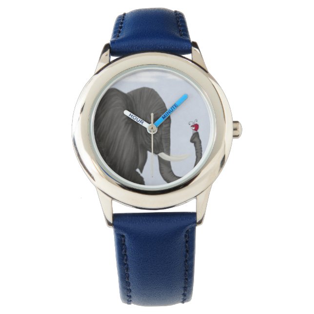 Montre Adorable éléphant et mignonne coccinelle (devant)