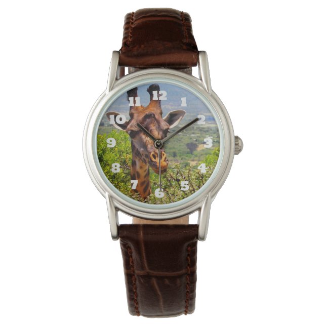 Montre Adorable Giraffe Poking His Head Above The Trees (devant)