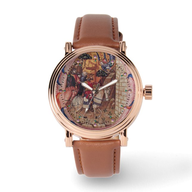 MONTRE ADORATION DE MAGI ET ARCHANGEL GABRIEL, MINIATURE (Recto)
